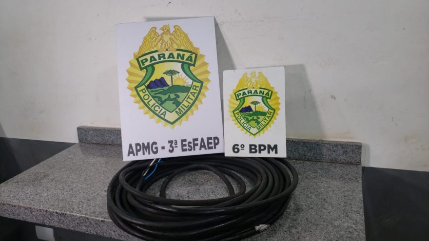Com rolo de fios furtados, dupla é detida pela PM no Universitário