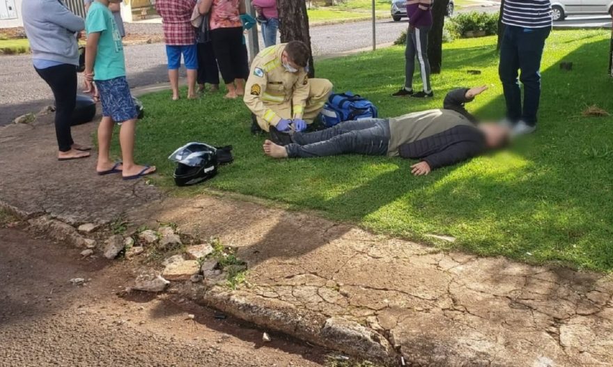 Homem e mulher ficam feridos em acidente no Alto Alegre
