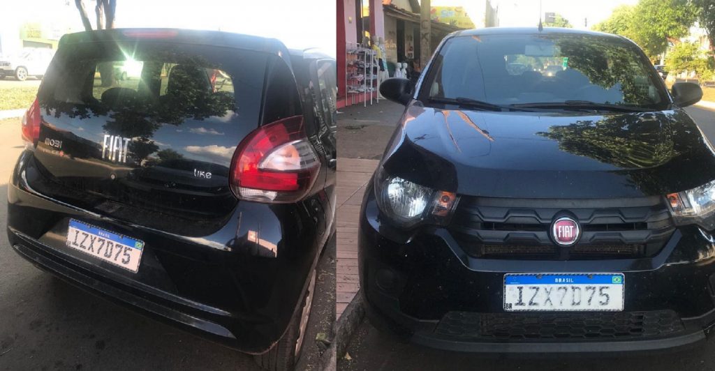 Fiat Mobi, placas IZX-7D75 foi furtado no Centro