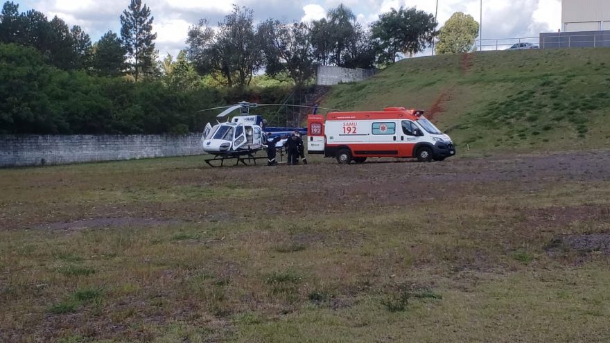 Mulher sofre Infarto Agudo no Miocárdio e é transferida de helicóptero para Cascavel