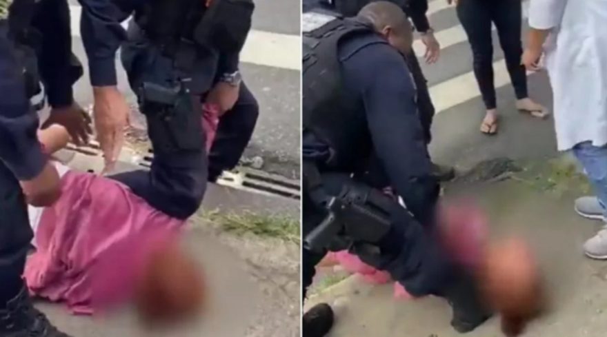 Vídeo mostra guardas municipais agredindo mulher em frente a Centro de Saúde