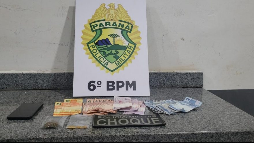 Casal é detido pela Choque após denúncia de tráfico de drogas em Cascavel