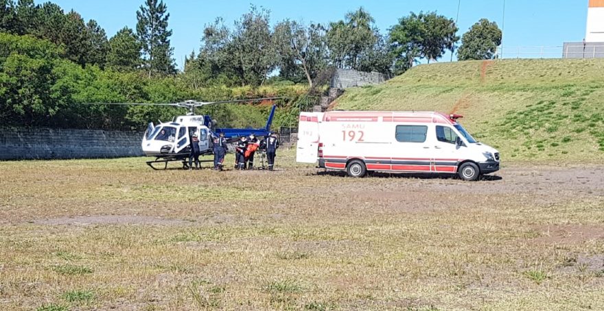 Paciente é transferida pelo aeromédico de Nova Aurora para Cascavel