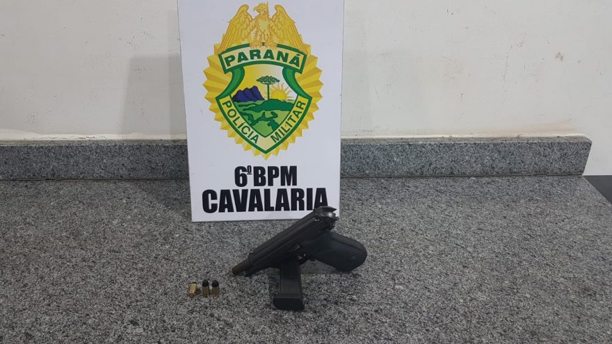 Jovem é denunciado após realizar disparos de arma de fogo e acaba detido pela PM