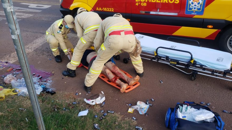 Ciclista fica gravemente ferido em acidente de trânsito no Floresta