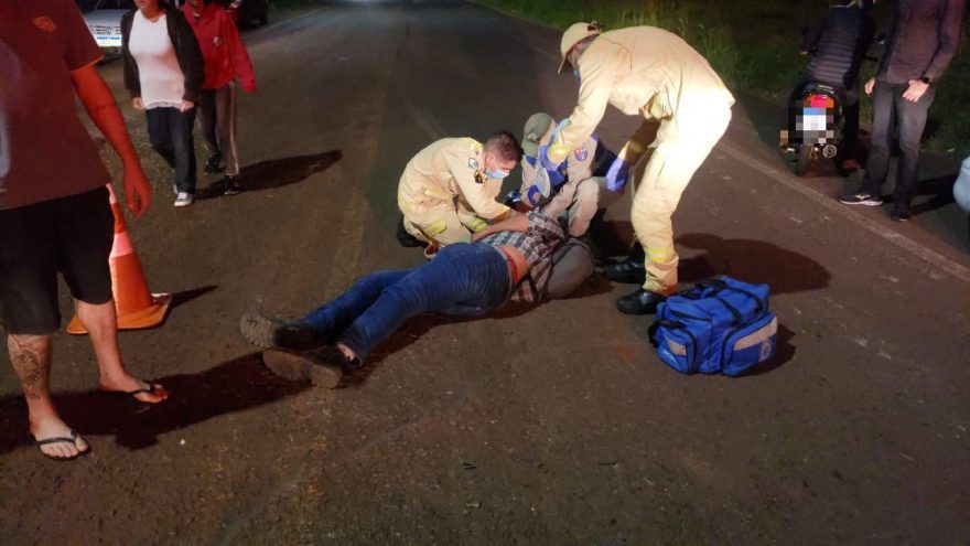Motociclista fica ferido em acidente no Bairro Floresta