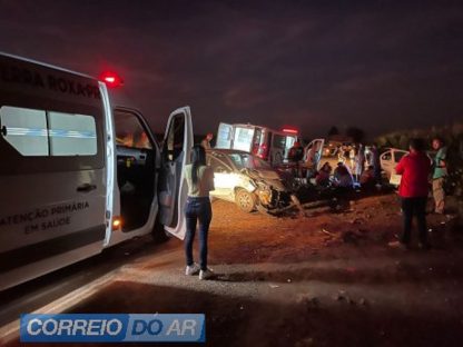 Sete pessoas ficam feridas em acidente na PR-182 entre Palotina e Maripá Imagem referente a Sete pessoas ficam feridas em acidente na PR-182 entre Palotina e Maripá