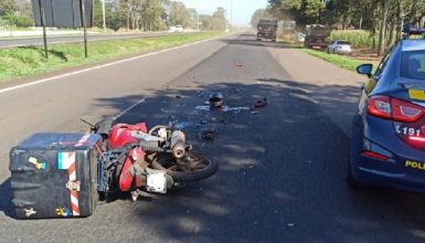 Imagem referente a Motociclista morre após acidente na BR-277