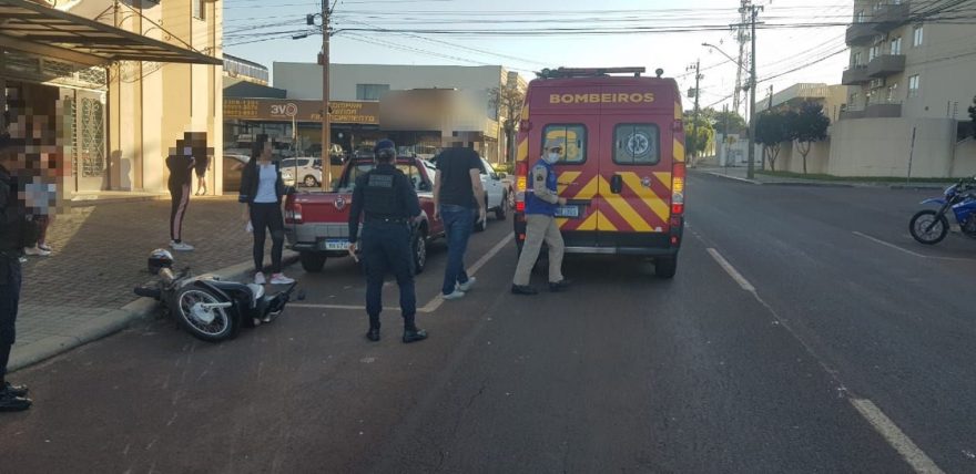Mulher fica ferida em acidente de trânsito no Neva