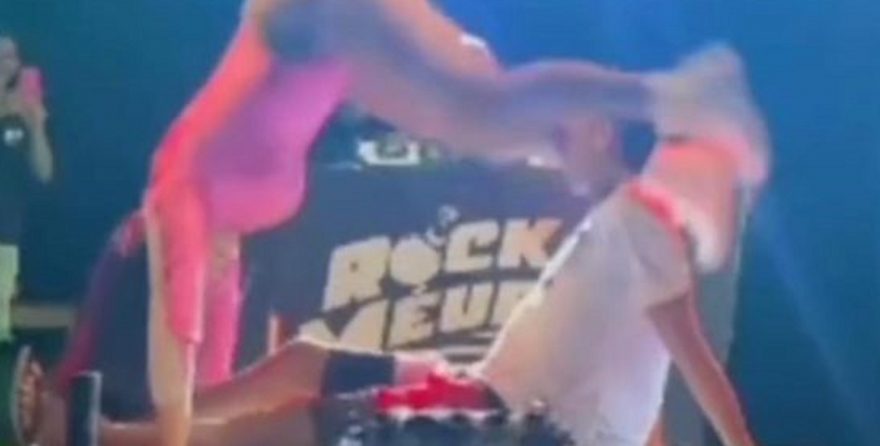 Homem desloca braço durante “surra de bunda” em show de funk; veja vídeo