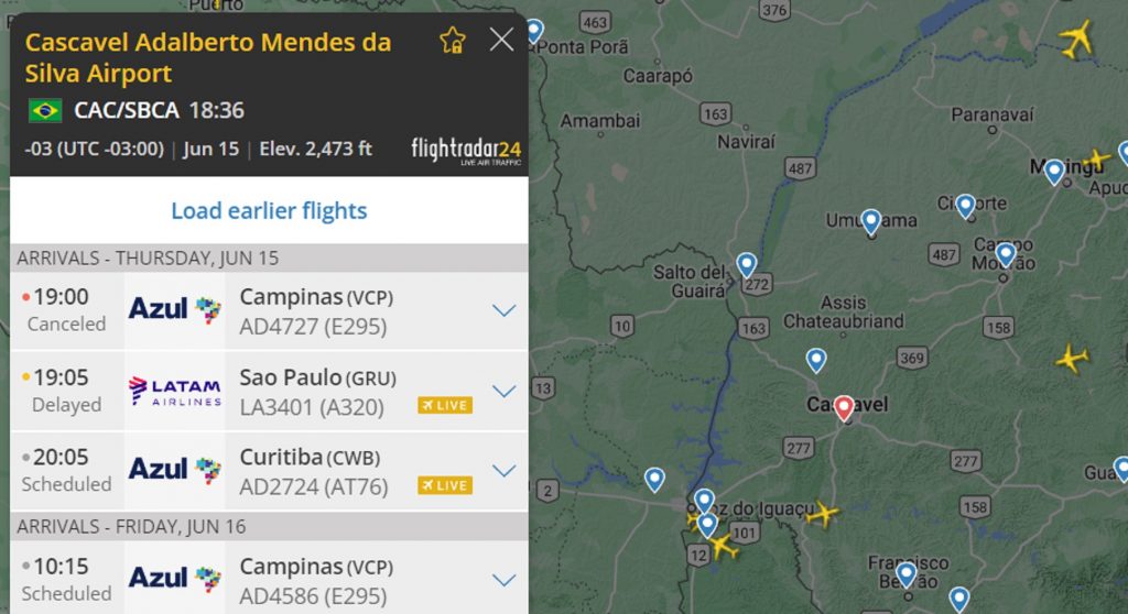 Outro voo é cancelado no aeroporto de Cascavel devido à condição climática