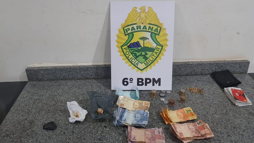 Suspeito de comercializar drogas no centro da cidade é detido pela Polícia Militar