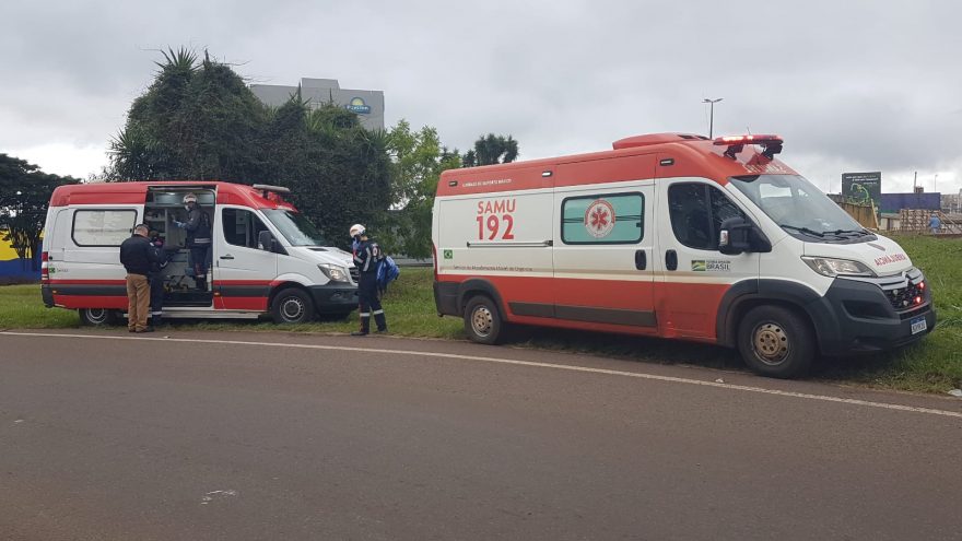 Socorristas do Samu salvam jovem que estava no viaduto da BR-277