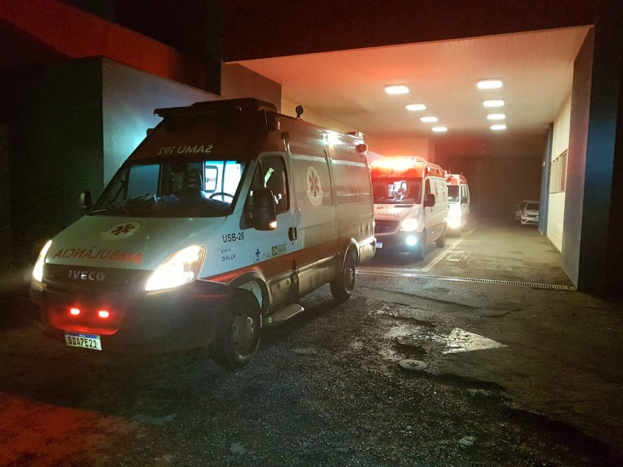 Ambulâncias ficam por três horas aguardando no Pronto Socorro do HU para regulação de pacientes