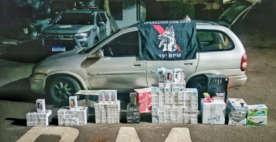 Veículo carregado com 131 aparelhos celulares é apreendido e encaminhado à RF de Cascavel