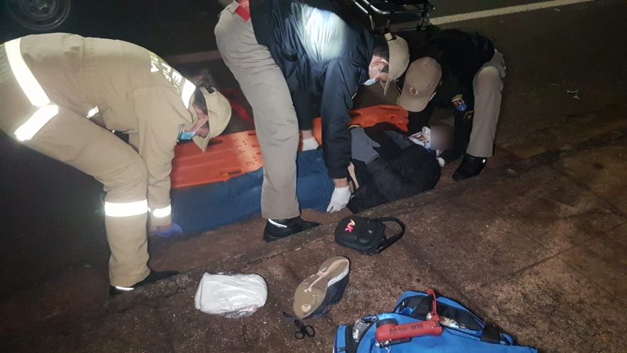 Motociclista é socorrido no São Cristóvão; condutor de carro envolvido se evadiu do local