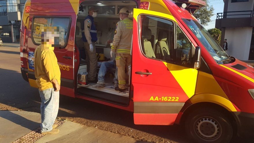Homem fica ferido em acidente de trânsito na Rua Cuiabá