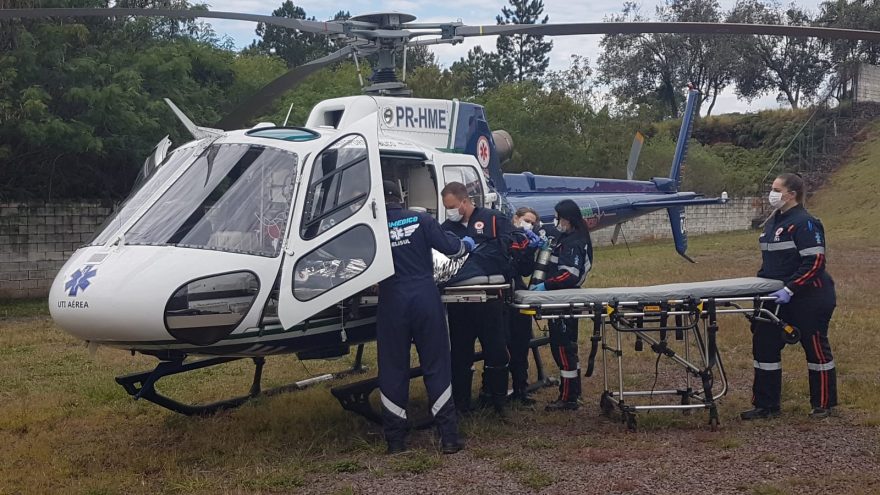 Em estado grave, mulher é aerotransportada a Cascavel para tratamento no HUOP