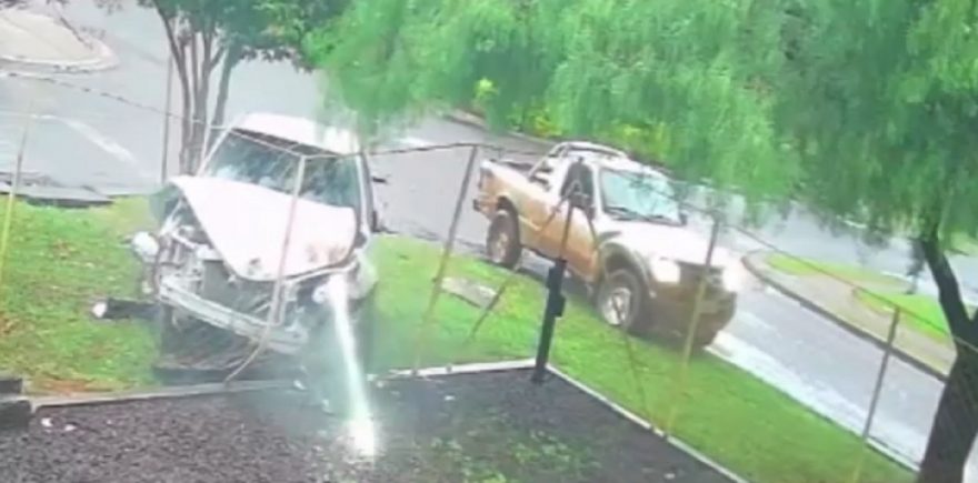 Veja o momento da forte colisão entre Ranger e Corolla no Pioneiros Catarinenses