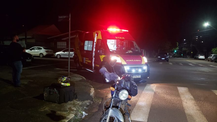 Motoboy se envolve em acidente de trânsito no Centro