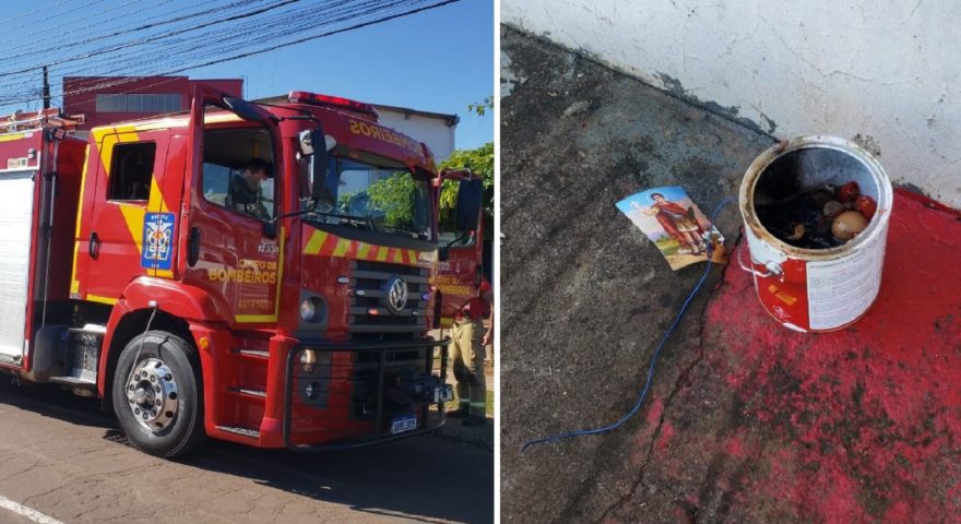 Ritual dá errado e Corpo de Bombeiros combate incêndio