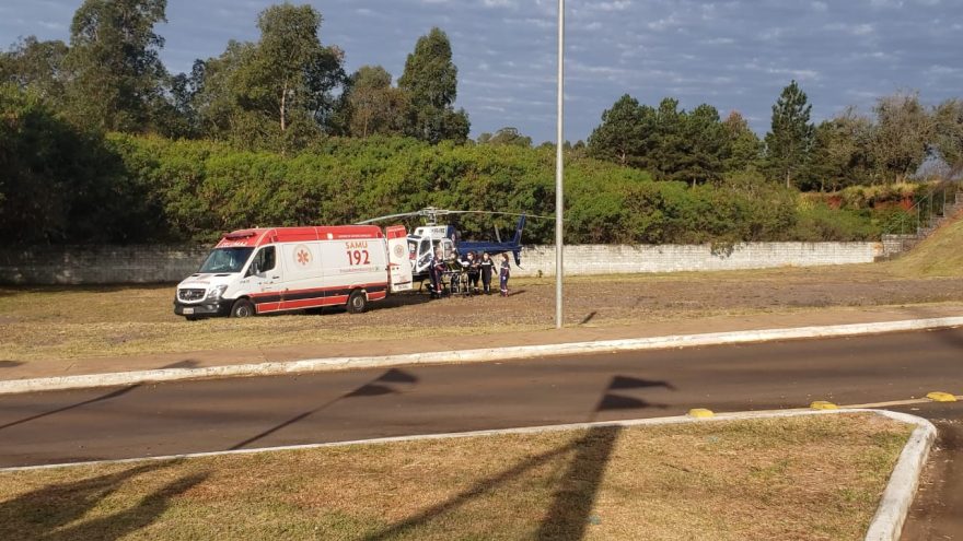 Idoso sofre infarto agudo do miocárdio e é socorrido de helicóptero pelo Samu