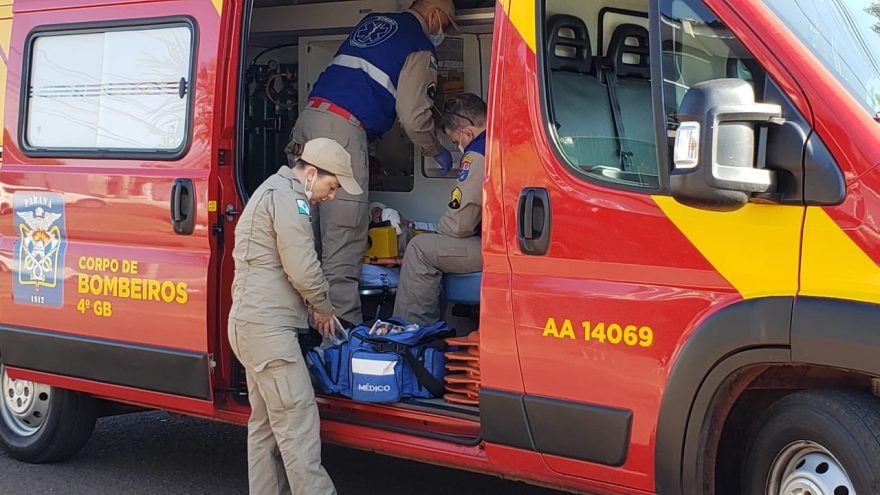 Com grave lesão na cabeça, homem é socorrido pelo Corpo de Bombeiros