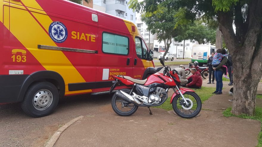 Bombeiros atendem vítima de acidente no Bairro Pacaembu
