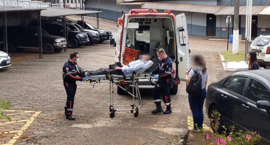 Homem passa mal na Delegacia e precisa ser socorrido pelo Samu