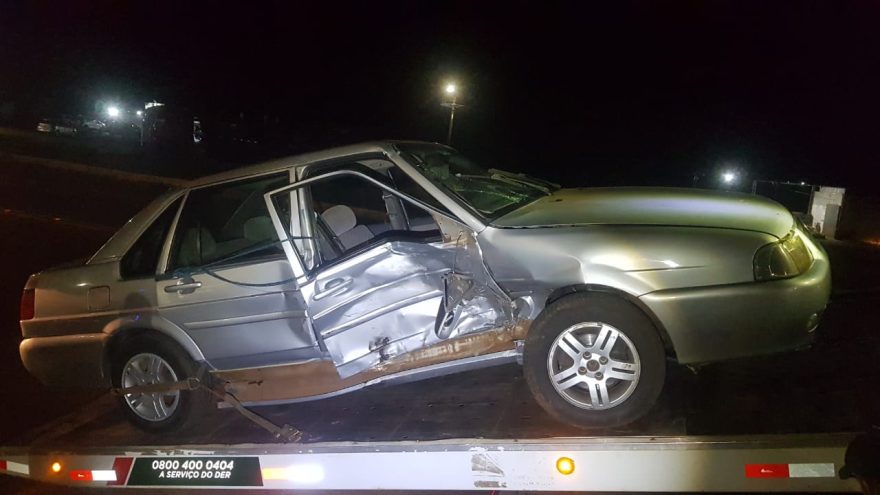 Mulher fica ferida em acidente na BR-277 em Santa Tereza
