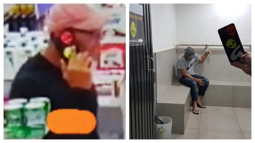 Após ser reconhecido pelo adesivo do celular, homem é preso por assalto a farmácia
