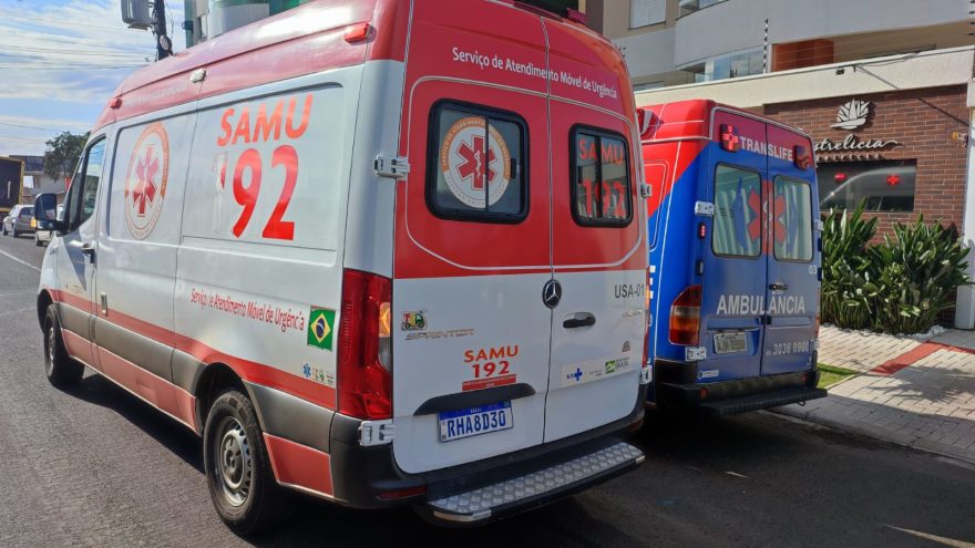 Homem, de 68 anos, com câncer de próstata é atendido pelo Samu no Centro