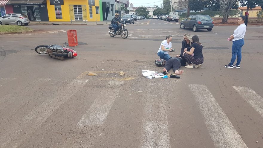 Idosa sofre fratura em acidente de trânsito na Avenida Assunção
