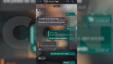 Imagem referente a Namorado mandou mensagem para a amiga de Taciana em horário aproximado do crime
