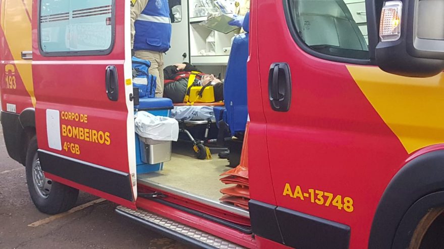 Motociclista fica ferido em acidente de trânsito no Trevo da Portal