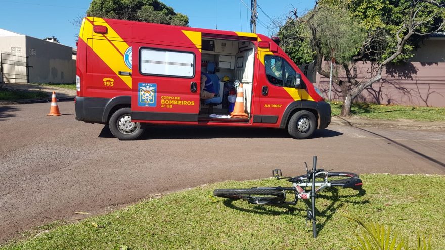 Ciclista fica ferido em acidente de trânsito na região do Lago