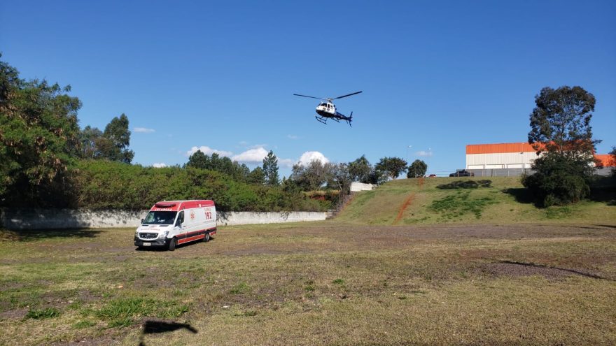 Criança que ficou gravemente ferida em acidente em Maripá é trazida de Helicóptero para Cascavel