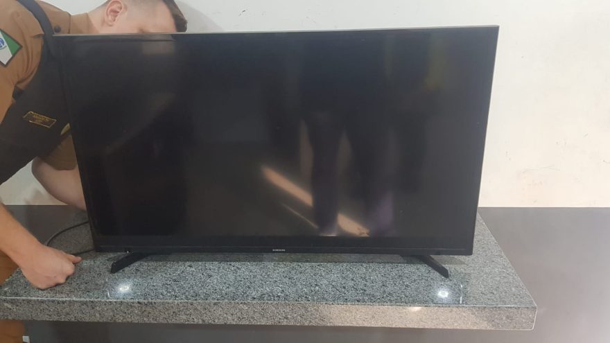 Televisão furtada é recuperada pela Polícia Militar no Veneza