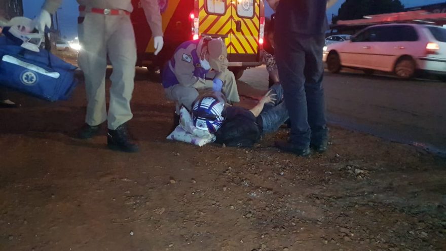 Motociclista sofre queda e fica ferido no Bairro Brasmadeira