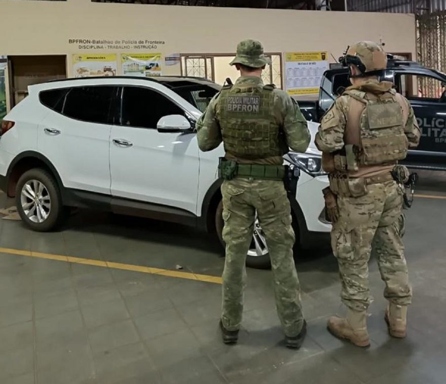 Santa Fé com registro de furto é recuperada por equipes do BPFron e Nepom em Guaíra