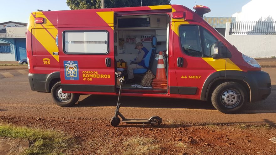 Homem fica ferido ao cair de patinete no São Cristóvão