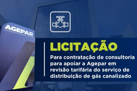 Agepar abre licitação para consultoria da revisão tarifária do serviço de gás canalizado