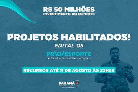 Estado divulga lista dos projetos habilitados no novo edital do Proesporte