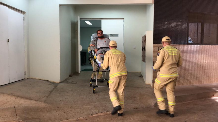 Jovem é atingido por pilar de concreto na Subestação da Copel e tem fratura na perna