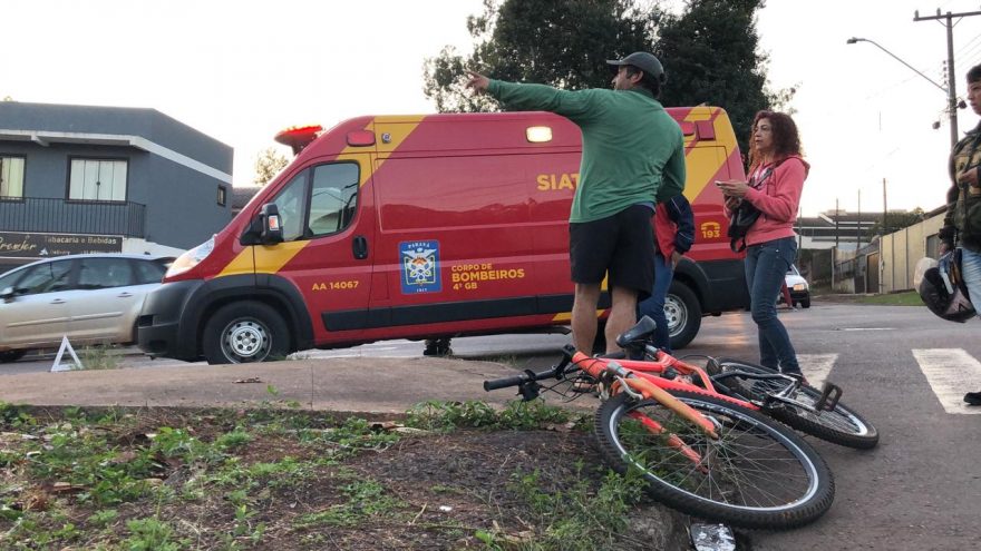 Ciclista fica ferido ao se envolver em acidente de trânsito no Periolo