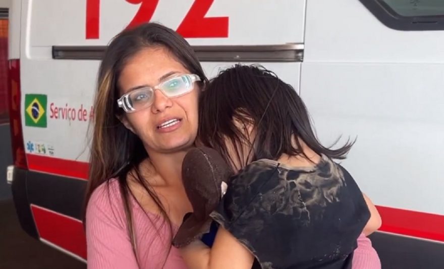 Mãe faz agradecimento ao Samu após criança ser salva