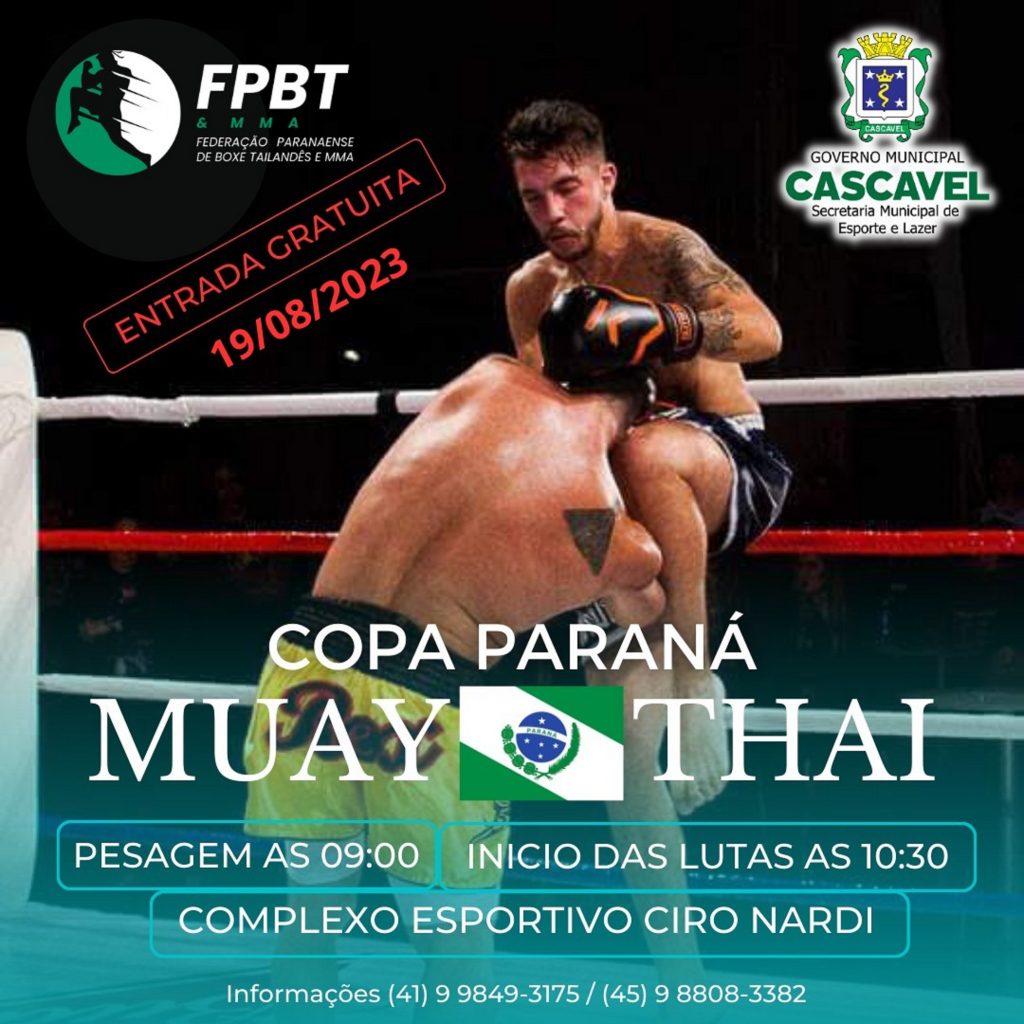 Cascavel recebe a Copa Paraná de Muay Thai neste sábado