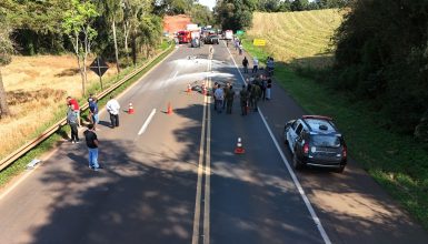 Imagem referente a BMW/S1000 XR de Cascavel se envolve em acidente com mortes na BR-277, em Virmond