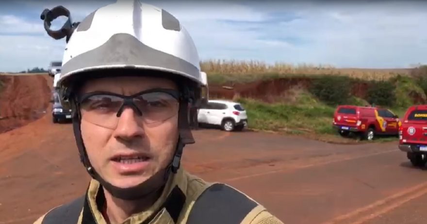 “A vítima feminina é a que está mais grave” diz Corpo de Bombeiros sobre acidente na PR-486