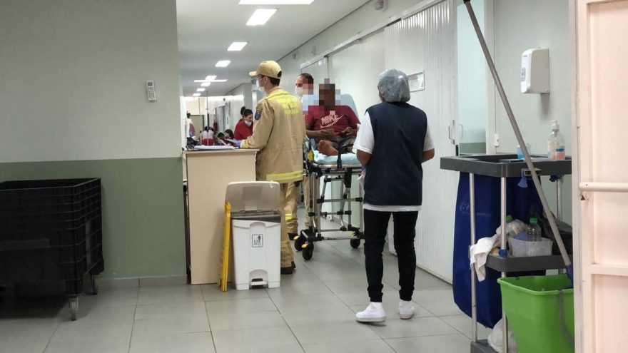 Homem fica ferido ao sofrer queda na Rua Aracy Tanaka Biazetto
